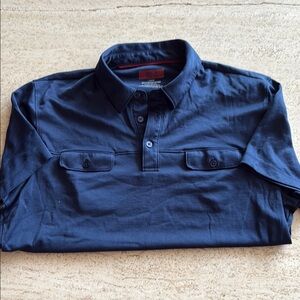 Alfani Blue Polo Shirt with front pocket details